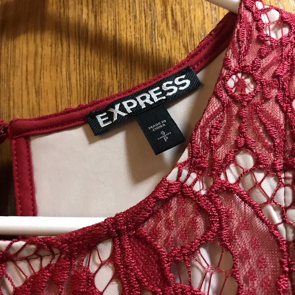 Red Lace Express Cocktail Dress - Picture 4 of 8